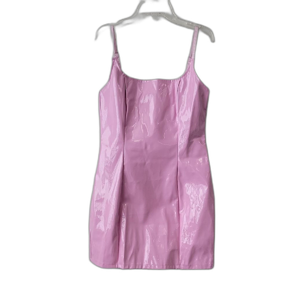 PrettyLittleThing Shiny Pink Bodycon Mini Dress